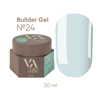 Гель для нарощування Valeri Builder Gel New №24, м'ятний, 30 мл