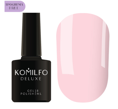 Гель-лак Komilfo Deluxe Series №D027, рожевий, 8 мл (HEMA/TPO free)