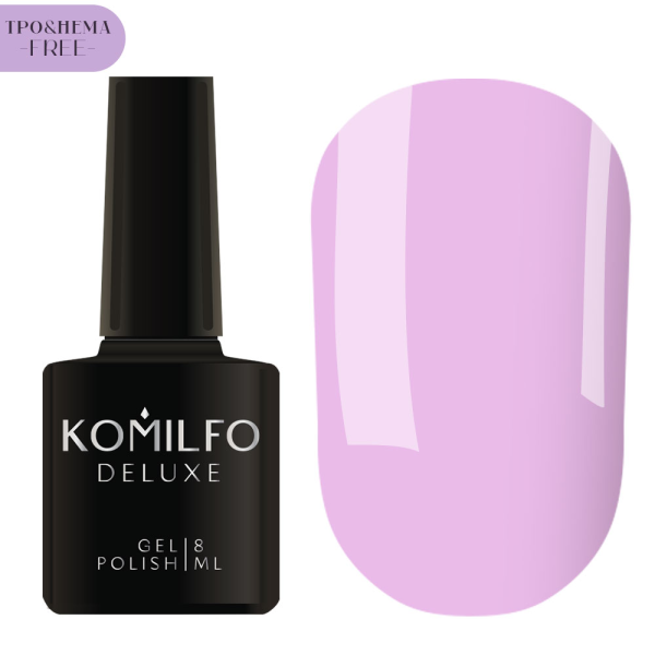 Гель-лак Komilfo Deluxe Series №D038, розово-лиловый, 8 мл (HEMA/TPO free)