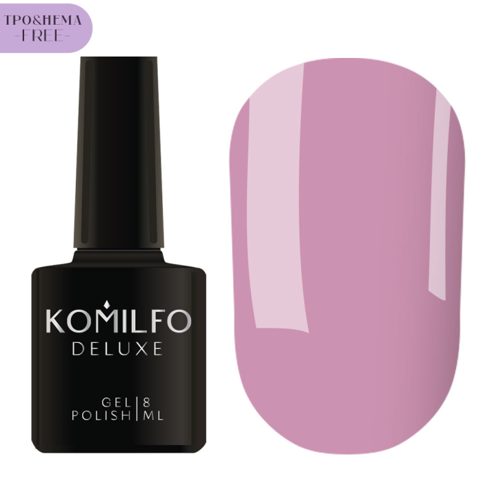 Гель-лак Komilfo Deluxe Series №D042, приглушенный розовый, 8 мл (HEMA/TPO free)