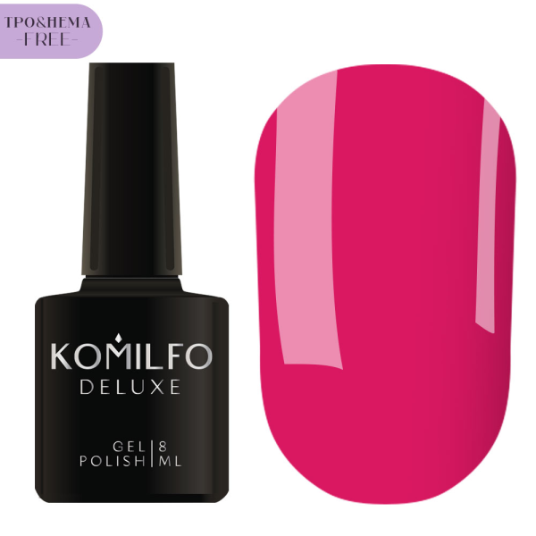 Гель-лак Komilfo Deluxe Series №D053, малиновий, 8 мл (HEMA/TPO free)