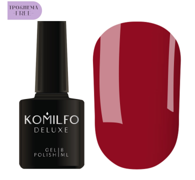 Гель-лак Komilfo Deluxe Series №D088, алый, 8 мл (HEMA/TPO free)
