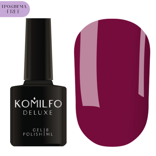 Гель-лак Komilfo Deluxe Series №D092, сливово-ягодный, 8 мл (HEMA/TPO free)
