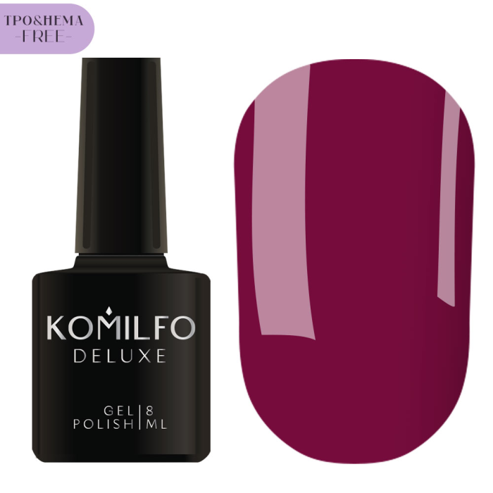Гель-лак Komilfo Deluxe Series №D092, сливово-ягодный, 8 мл (HEMA/TPO free)