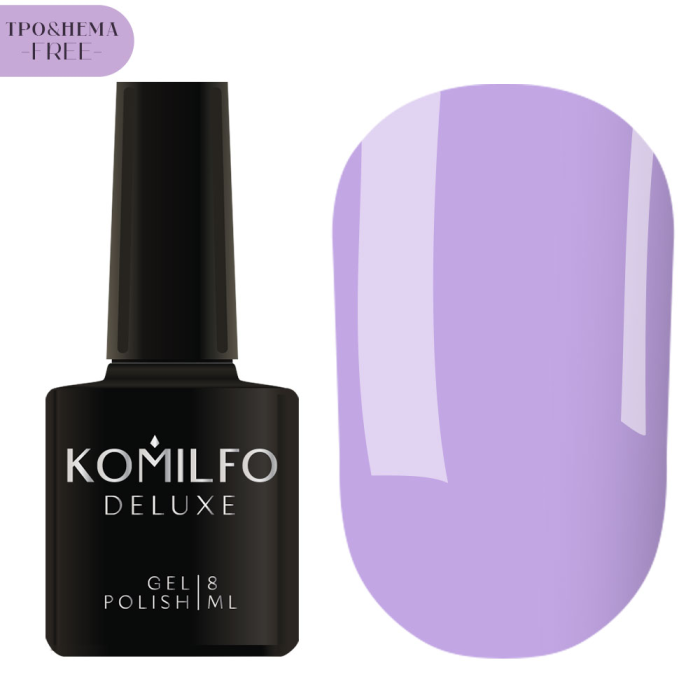 Гель-лак Komilfo Deluxe Series №D118, ліловий, 8 мл (HEMA/TPO free)