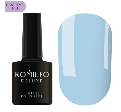 Гель-лак Komilfo Deluxe Series №D135, блакитний, 8 мл (HEMA/TPO free)