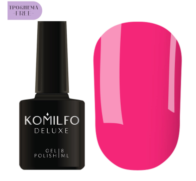 Гель-лак Komilfo Deluxe Series №D174, рожевий неон, 8 мл (HEMA/TPO free)