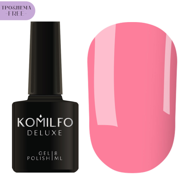 Гель-лак Komilfo Deluxe Series №D176, розовый, 8 мл (HEMA/TPO free)