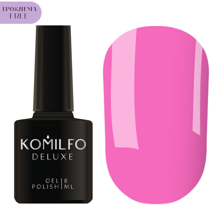 Гель-лак Komilfo Deluxe Series №D180, неоновая фуксия, 8 мл (HEMA/TPO free)