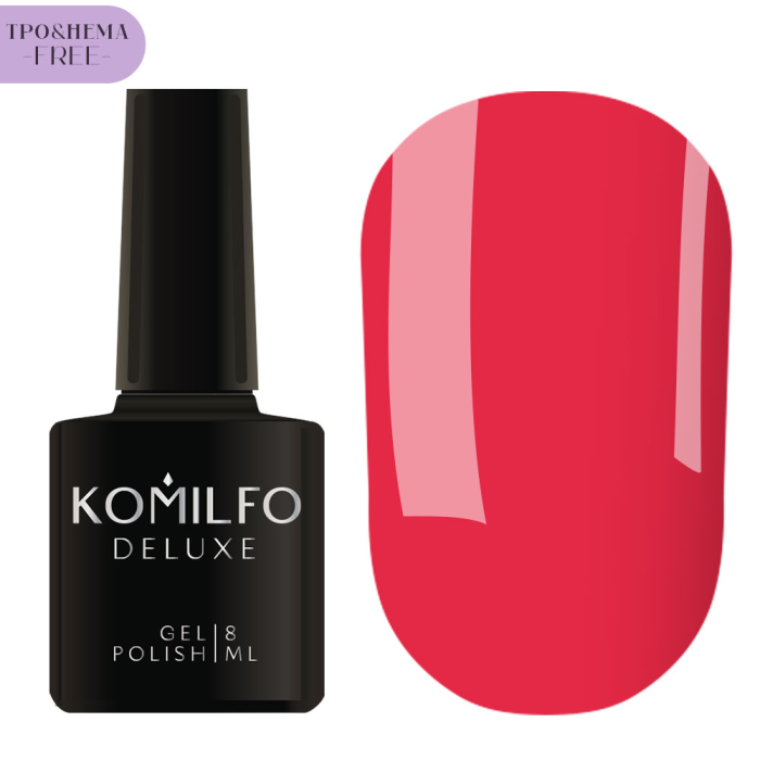 Гель-лак Komilfo Deluxe Series №D181, алий, 8 мл (HEMA/TPO free)