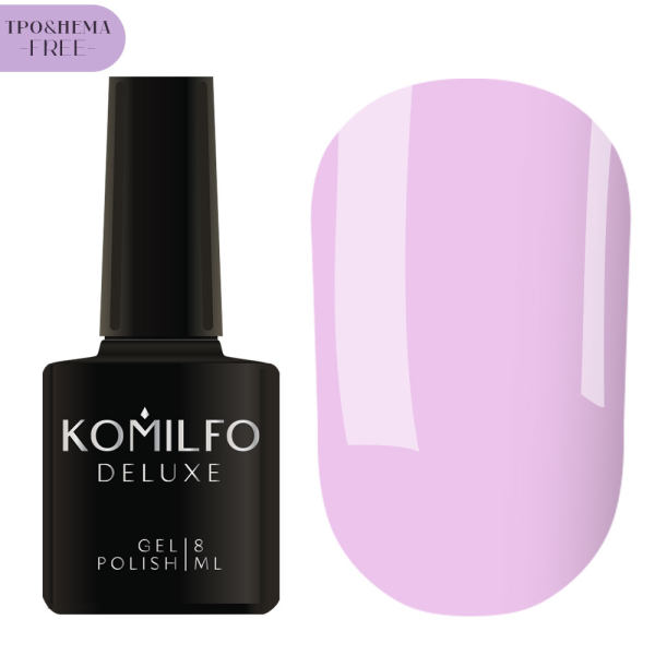 Гель-лак Komilfo Deluxe Series №D184, бузковий, 8 мл (HEMA/TPO free)