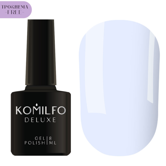Гель-лак Komilfo Deluxe Series №D196, голубой, 8 мл (HEMA/TPO free)