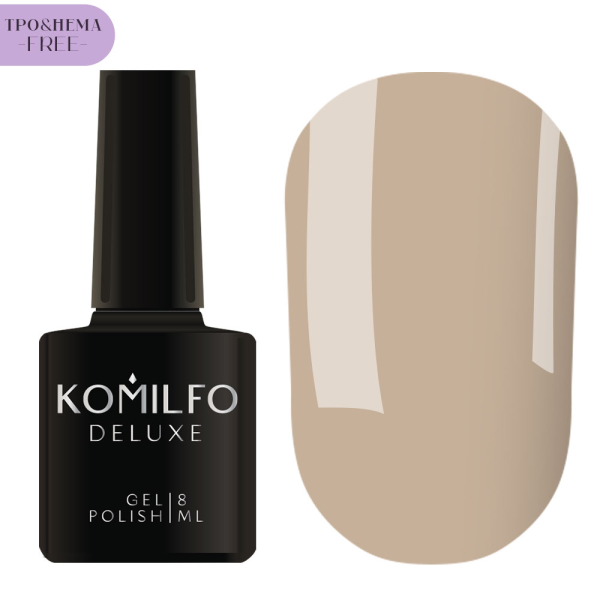 Гель-лак Komilfo Deluxe Series №D213, теплий беж, 8 мл (HEMA/TPO free)
