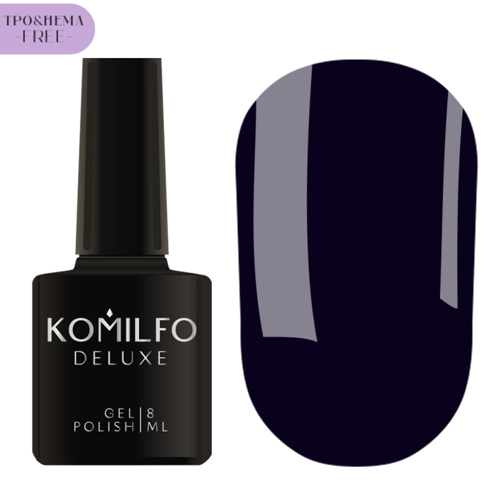 Гель-лак Komilfo Deluxe Series №D314, сине-фиолетовый, 8 мл (HEMA/TPO free)