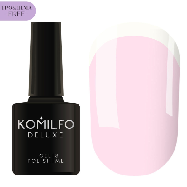 Гель-лак Komilfo French Collection №F002, ніжно-рожевий, 8 мл (HEMA/TPO free)