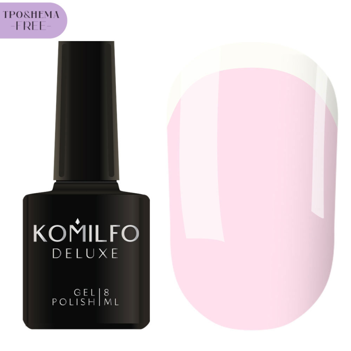 Гель-лак Komilfo French Collection №F002, ніжно-рожевий, 8 мл (HEMA/TPO free)