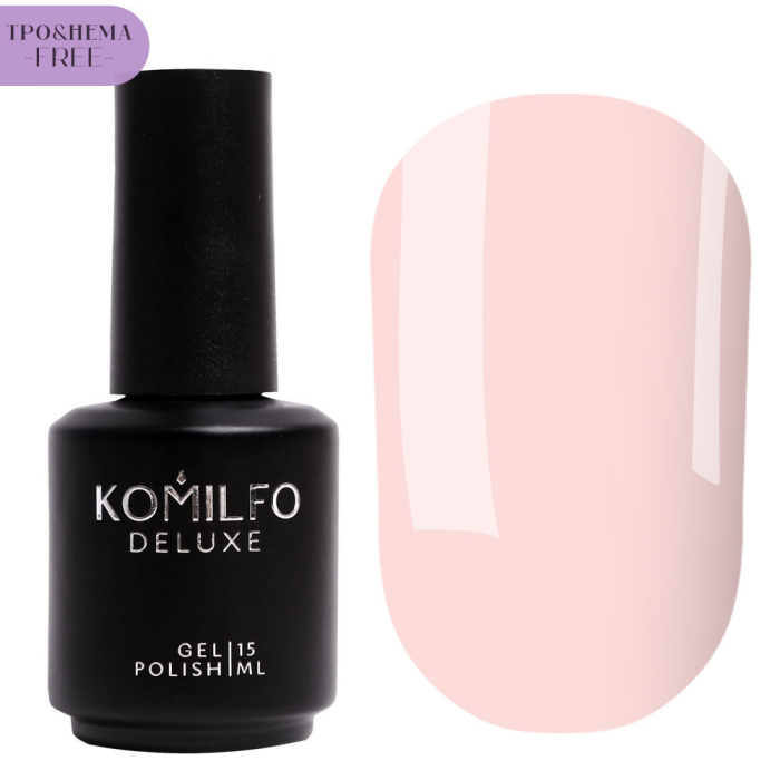 Гель-лак Komilfo French Collection №F003, персиково-рожевий, 15 мл (HEMA/TPO free)