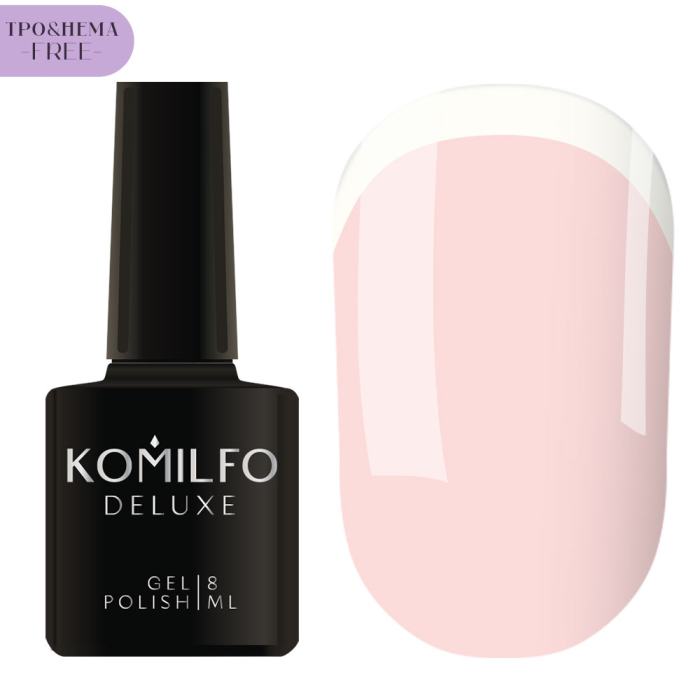 Гель-лак Komilfo French Collection №F003, персиково-розовый, 8 мл (HEMA/TPO free)