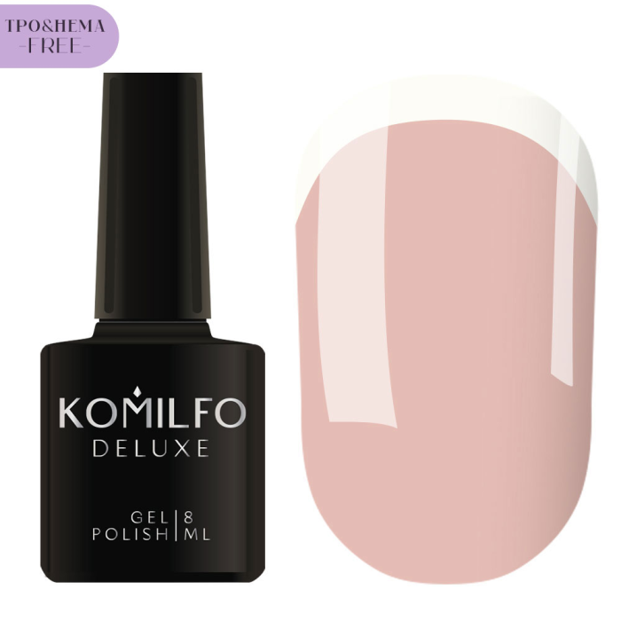 Гель-лак Komilfo French Collection №F005, бежевий теплий, 8 мл (HEMA/TPO free)
