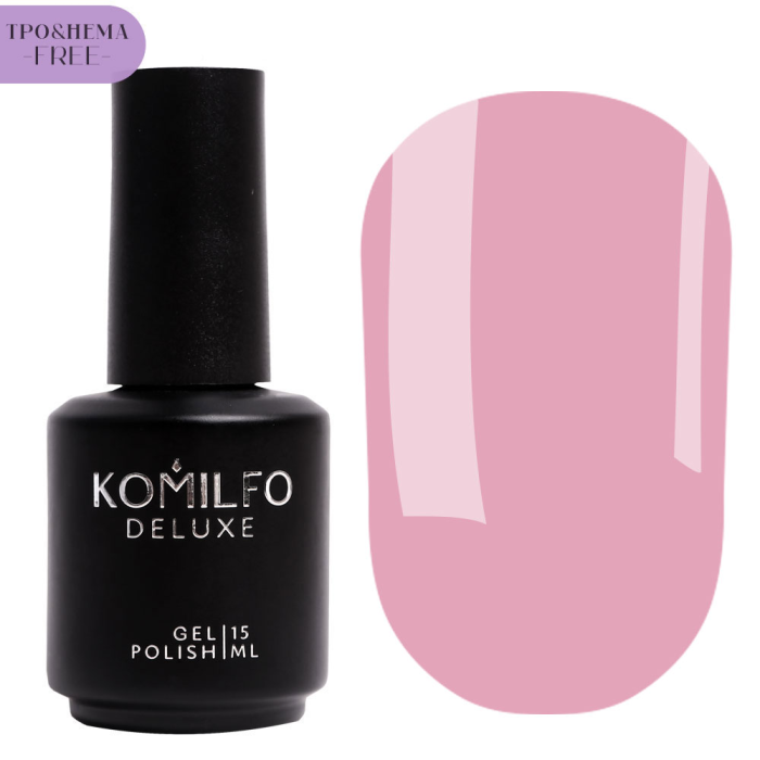 Гель-лак Komilfo French Collection №F006, хмарно-рожевий, 15 мл (HEMA/TPO free)