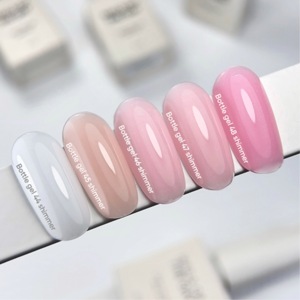 NAILSOFTHEDAY Bottle Gel №48 Shimmer - сверхпрочный гель, розовый с шиммером, 10 мл