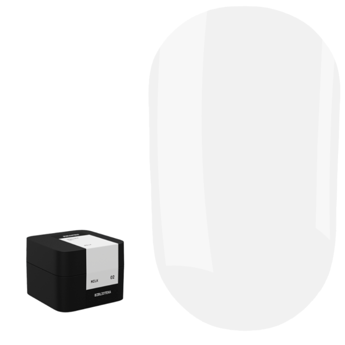 Гель для нарощування Biblioteka Builder Gel №02 Milk, молочний, 15 мл