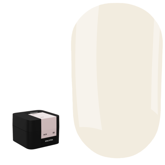 Гель для нарощування Biblioteka Builder Gel №06 Skin, теплий беж, 15 мл