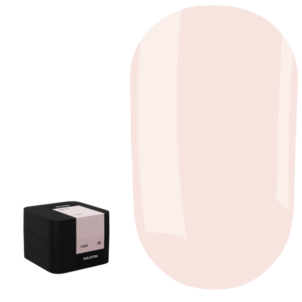 Гель для нарощування Biblioteka Builder Gel №08 Taupe, холодний беж, 15 мл