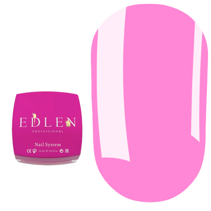 Гель для нарощування Edlen Builder Gel Little Bows №84, яскраво-рожевий, 15 мл