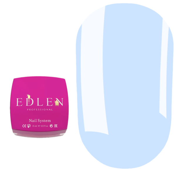 Гель для нарощування Edlen Builder Gel Little Bows №87, блакитний, 15 мл