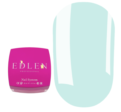Гель для нарощування Edlen Builder Gel Little Bows №88, м'ятно-бірюзовий, 30 мл