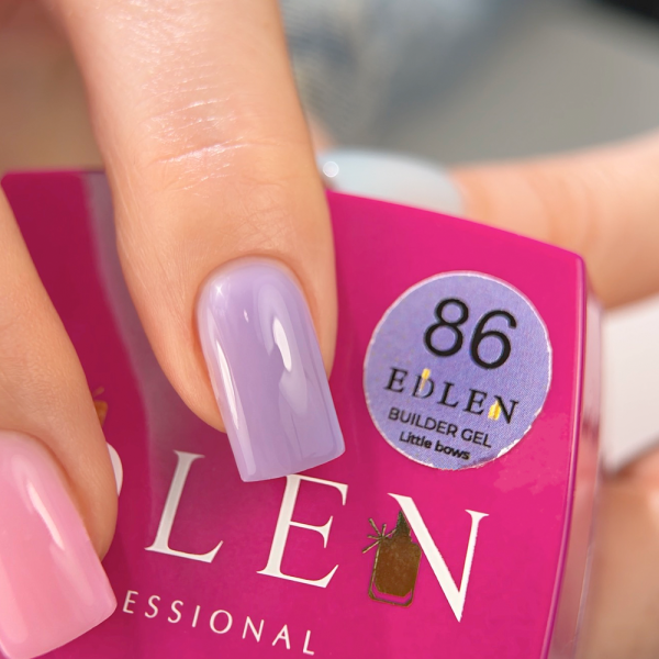 Змінний картридж Edlen Builder Gel Little Bows №86 - гель для нарощування, лавандовий, 30 мл