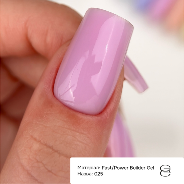 Гель для нарощування GEMELY Power Builder Gel №025, рожевий, 15 мл