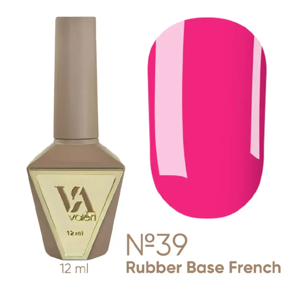 Камуфлирующая база Valeri Rubber Base French New №039, малиновая, 12 мл