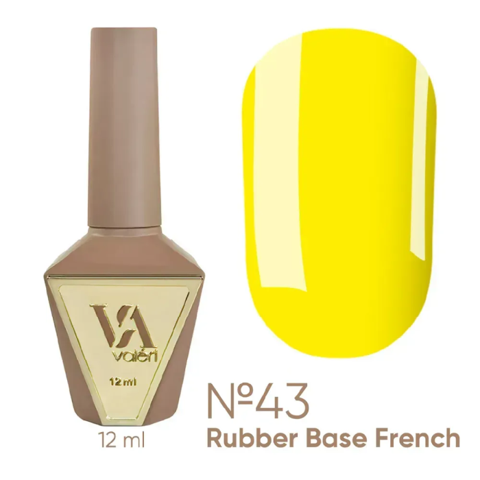 База камуфлююча Valeri Rubber Base French New №043, яскраво-жовта, 12 мл