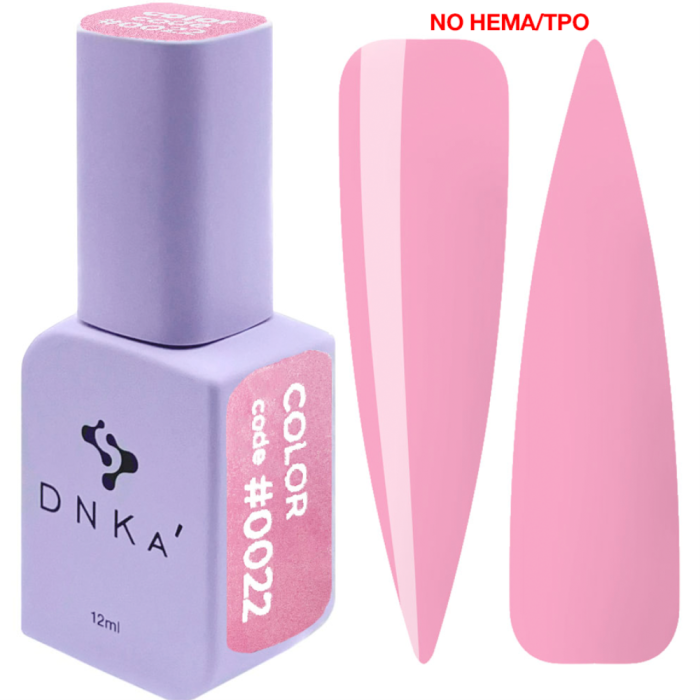 Гель-лак DNKa Gel Polish Color New Formula #0022, пудрово-розовый, 12 мл