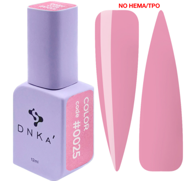 Гель-лак DNKa Gel Polish Color New Formula #0025, персиково-рожевий, 12 мл