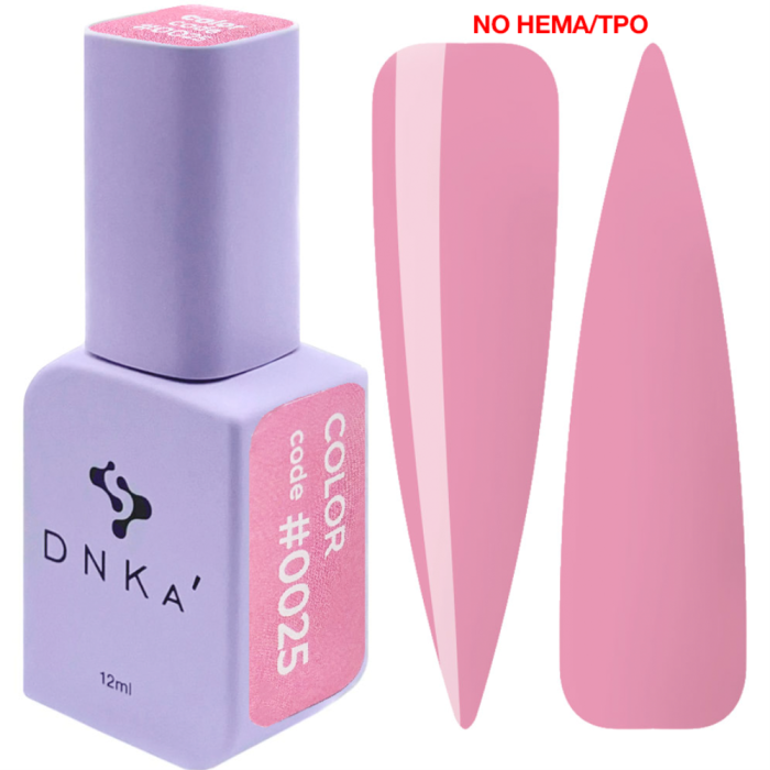 Гель-лак DNKa Gel Polish Color New Formula #0025, персиково-рожевий, 12 мл