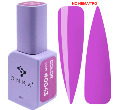 Гель-лак DNKa Gel Polish Color New Formula #0043, бузковий, 12 мл