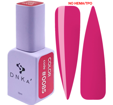Гель-лак DNKa Gel Polish Color New Formula #0085, малиновий, 12 мл