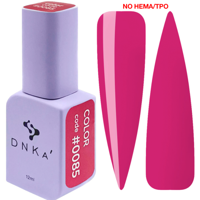 Гель-лак DNKa Gel Polish Color New Formula #0085, малиновий, 12 мл