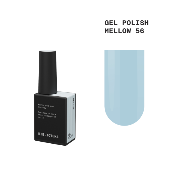Гель-лак Biblioteka Gel Polish №56 Mellow, небесно-блакитний, 10 мл