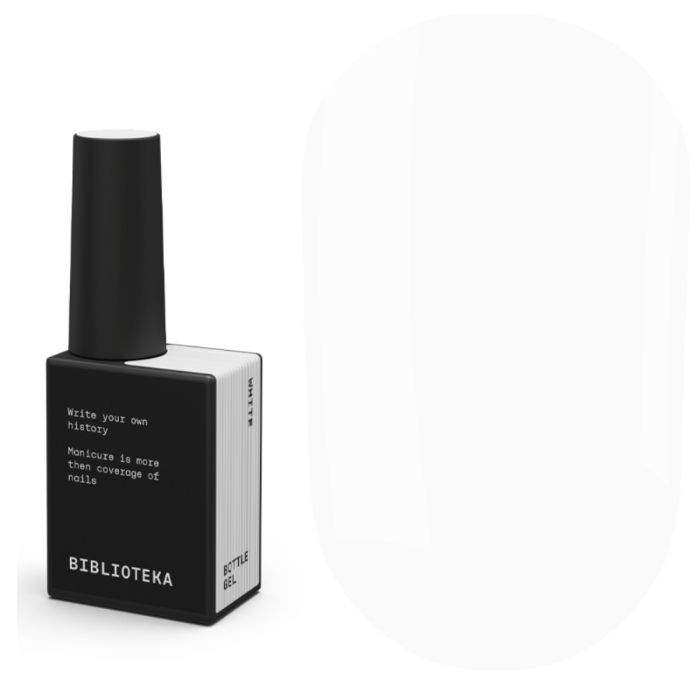 Гель рідкий Biblioteka Bottle Gel №02 White, білий, 10 мл