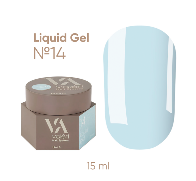 Гель рідкий Valeri Liquid Gel №14, ніжно-блакитний, 15 мл