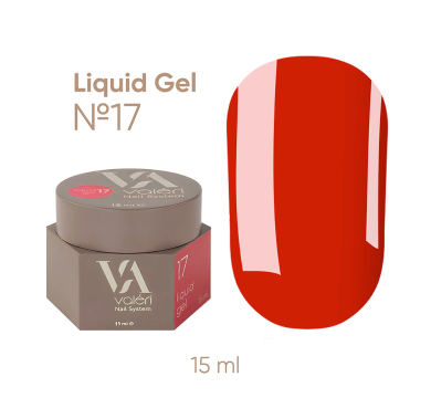 Гель рідкий Valeri Liquid Gel №17, червоний, 15 мл