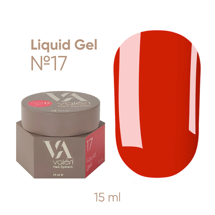 Гель рідкий Valeri Liquid Gel №17, червоний, 15 мл