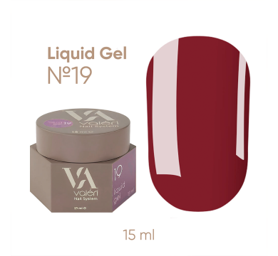 Гель рідкий Valeri Liquid Gel №19, бордовий, 15 мл