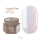 Гель жидкий Valeri Liquid Gel №24, розово-прозрачный с белым шиммером, 15 мл