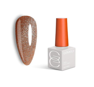 Гель-лак кошачий глаз GEMELY Cat Color №024, золотисто-коричневый, 6 мл