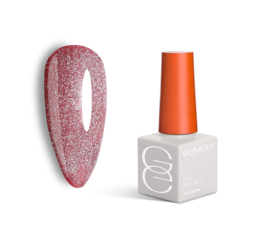 Гель-лак кошачий глаз GEMELY Cat Color №028, ягодно-розовый, 6 мл